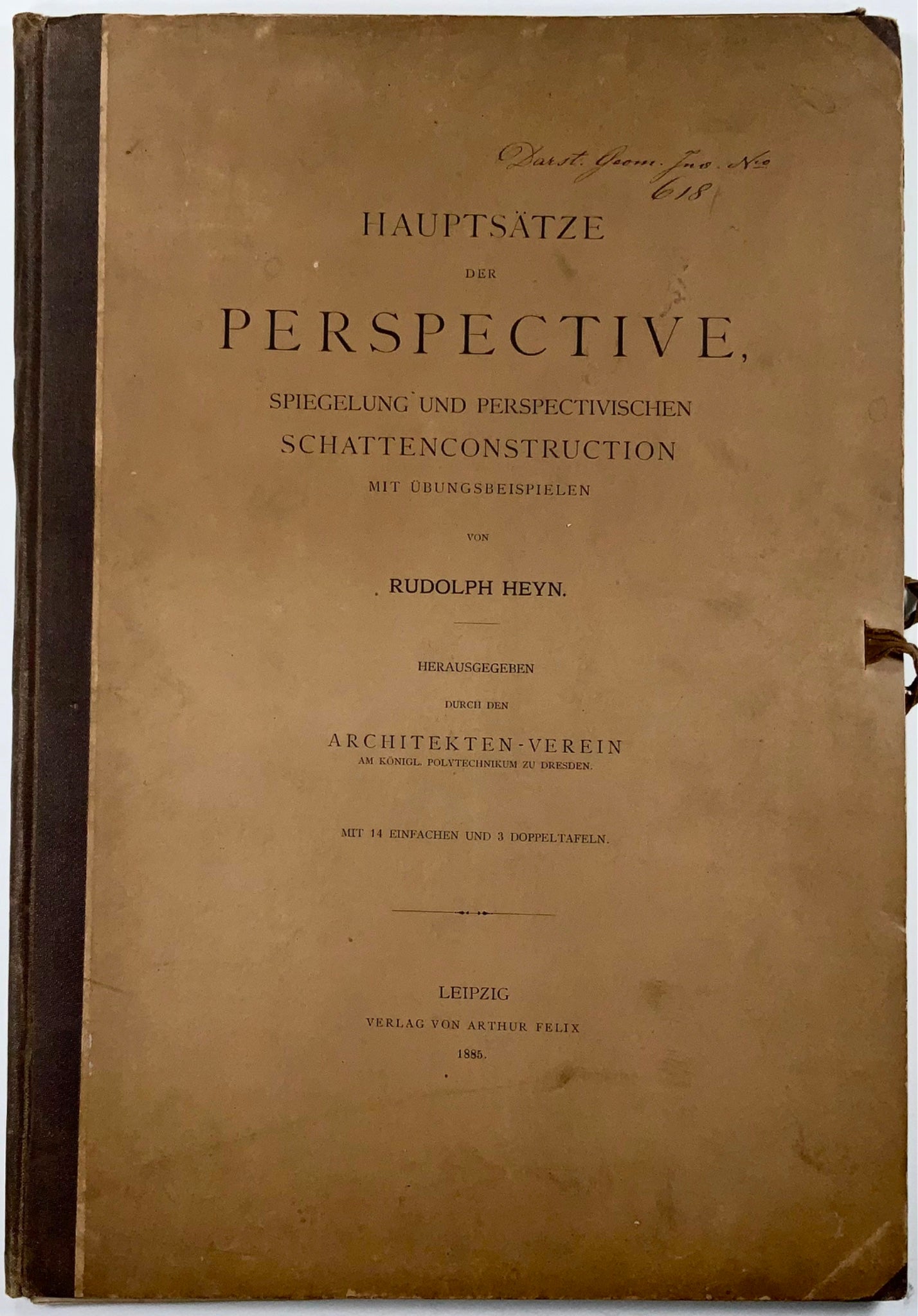 1885 I principi della prospettiva, foglio, Heyn, 17 tavole, art