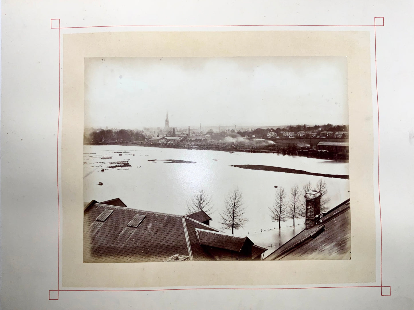 1878 Norwich, la Grande Diluvio del 1878, album fotografico, folio