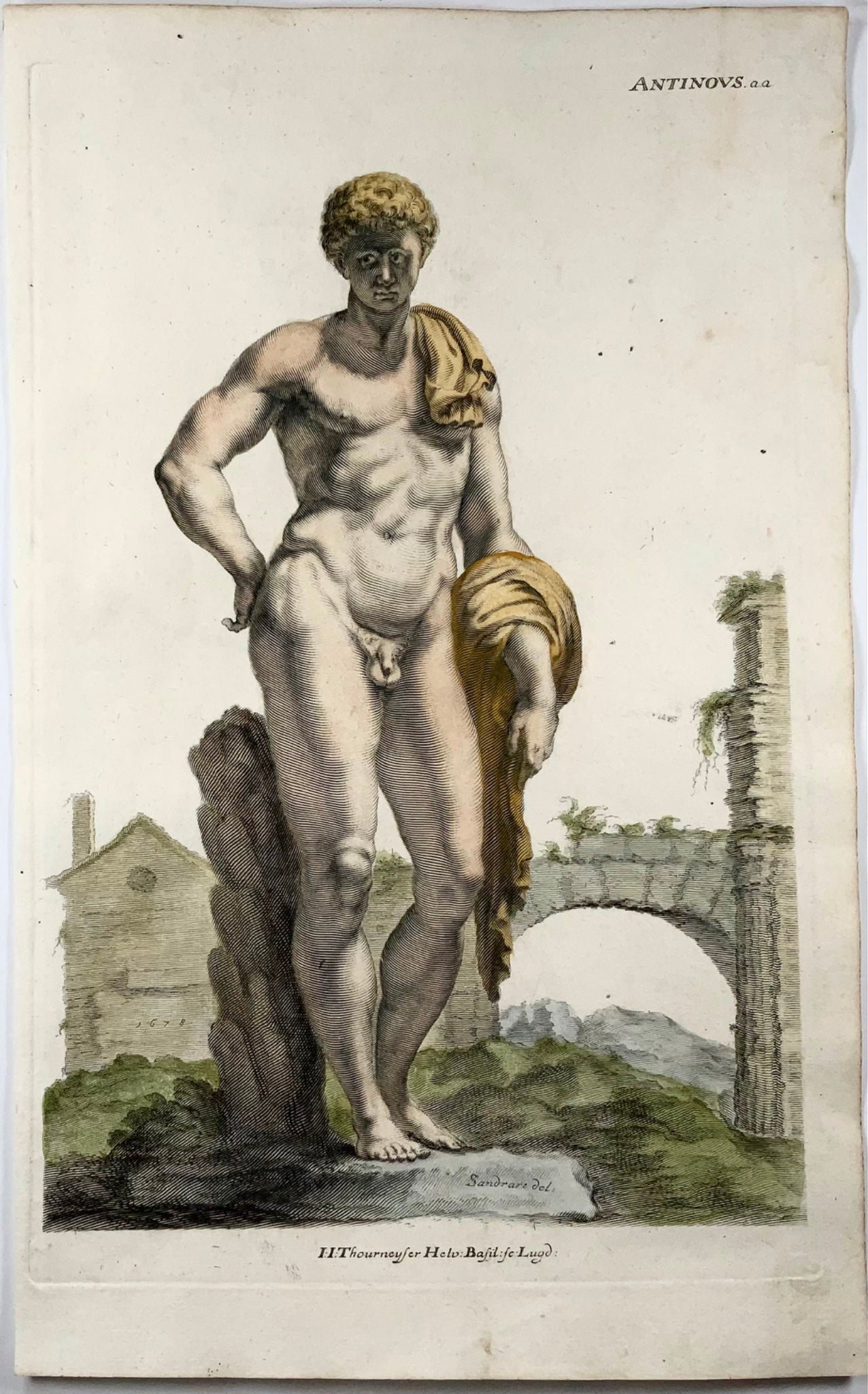 1676 Thourneysen da Sandrart Antinoo, amante dell'imperatore romano Adriano 