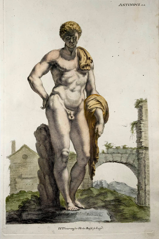 1676 Thourneysen d'après Sandrart Antinous, amoureux de l'empereur romain Hadrien 